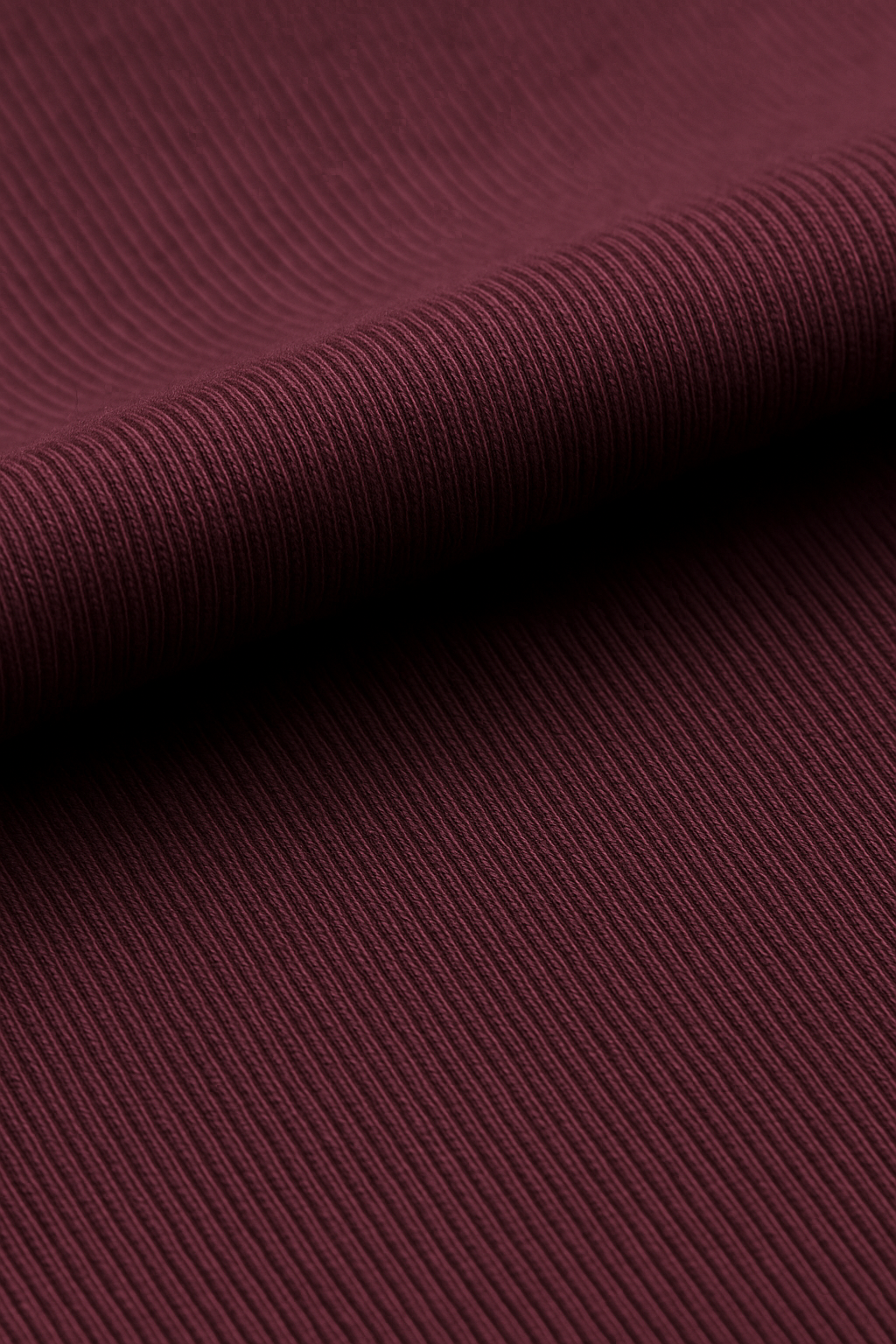Red Wine Ribbed Crop Top for Women