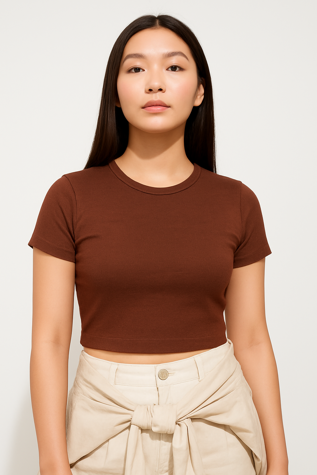 Brown Crop Top
