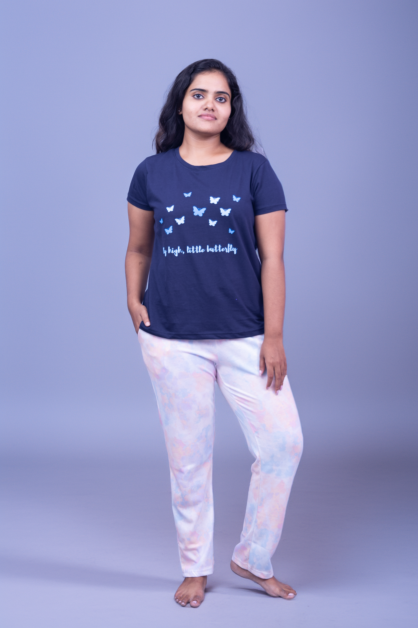 Fluttering Grace Tie-Dye Pajama Set