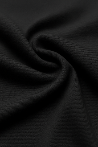 Black Ribbed Crop Top for Women