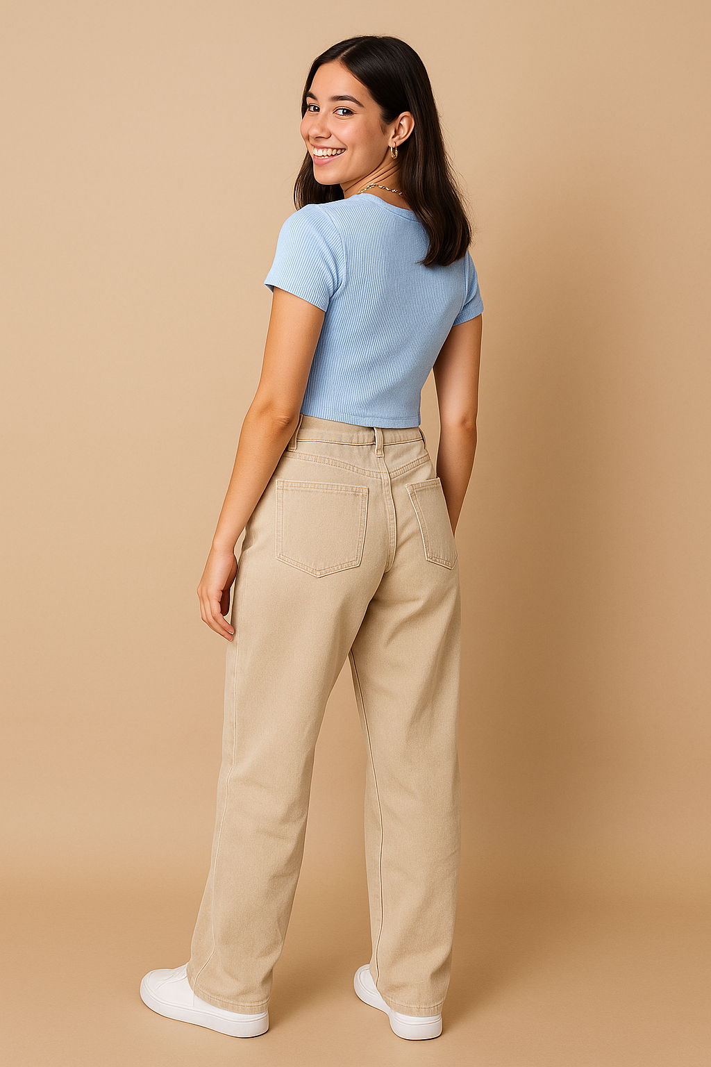 Soft Blue Crop Top
