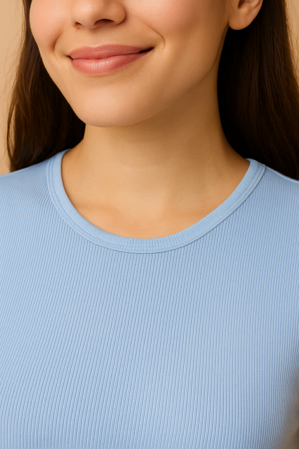Soft Blue Crop Top