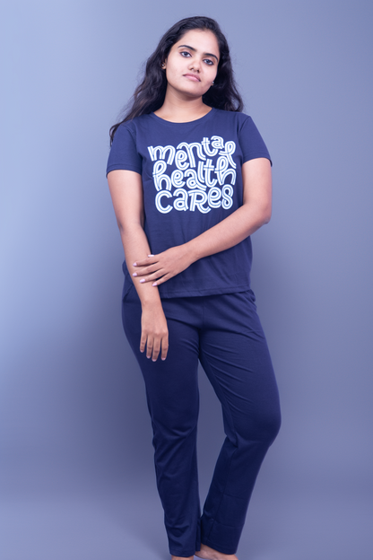 Mental Health Cares Pajama Set (Solid Pant)