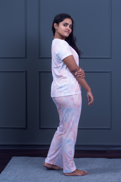 Subtle Bliss Tie-Dye Pajama Set