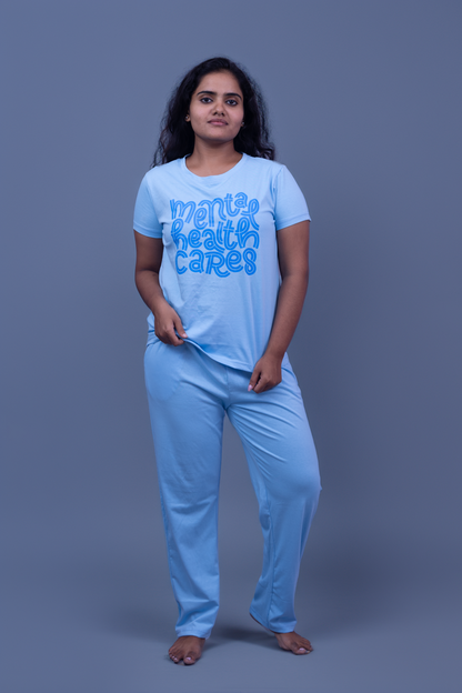 Mental Health Cares Pajama Set (Solid Pant)