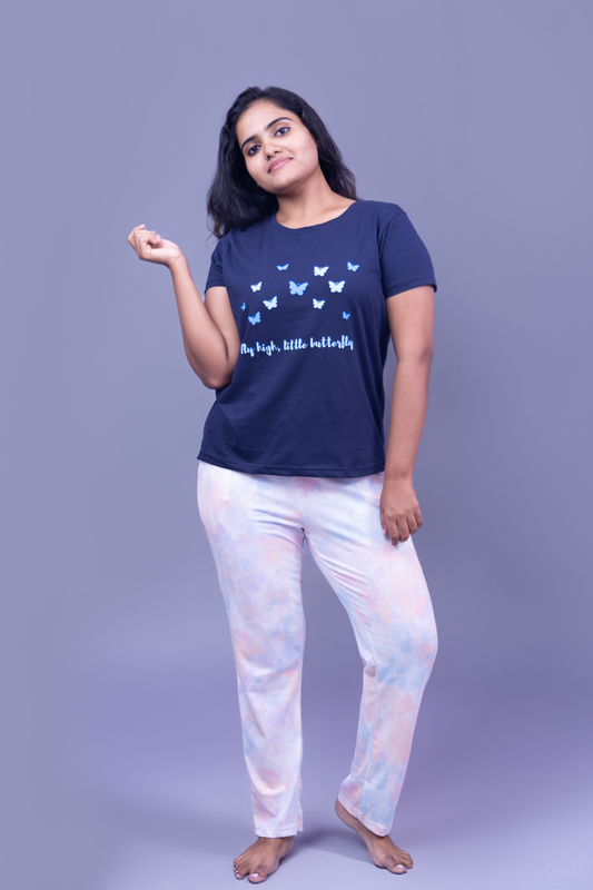 Fluttering Grace Tie-Dye Pajama Set