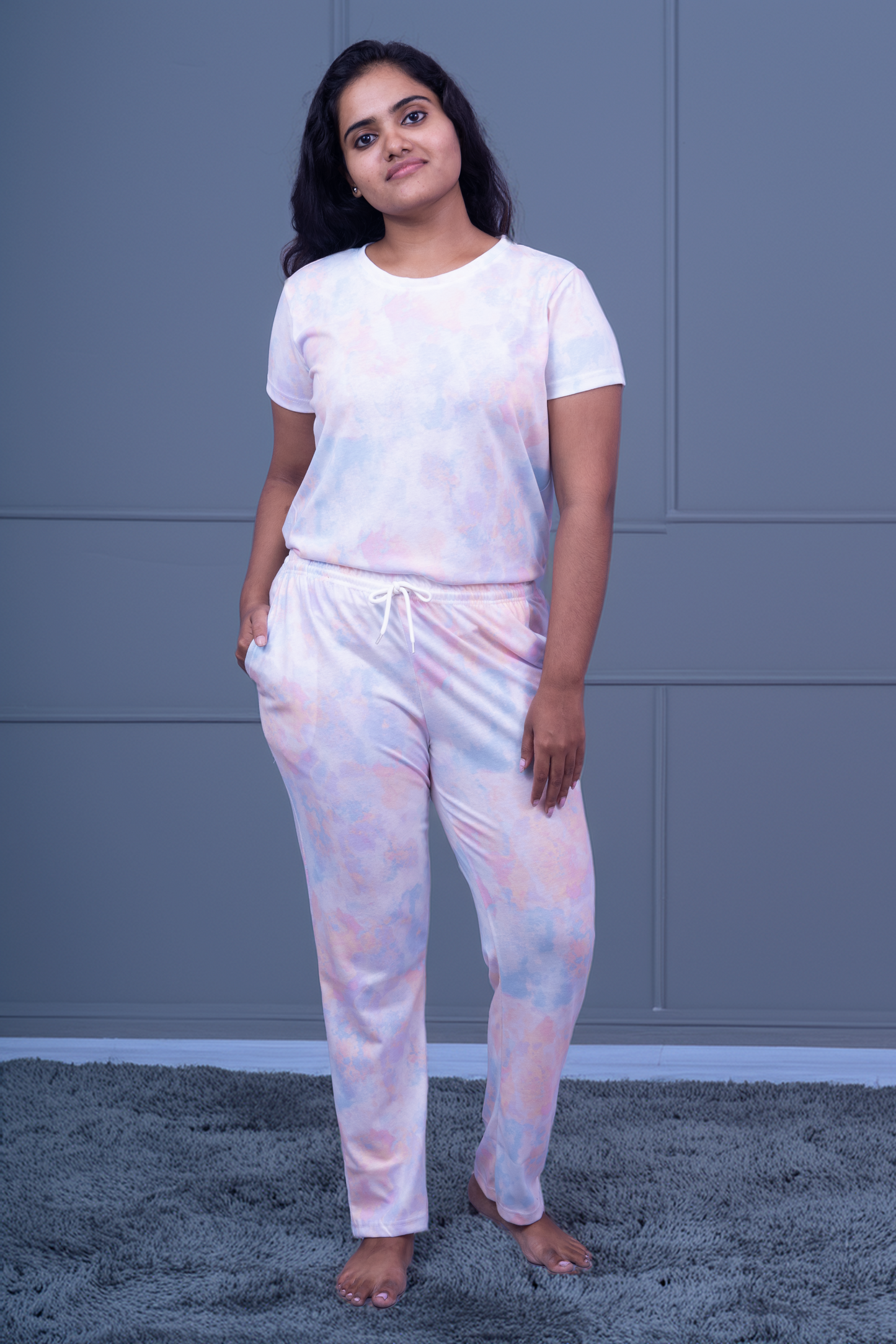 Subtle Bliss Tie-Dye Pajama Set