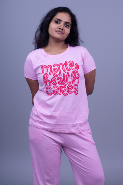 Mental Health Cares Pajama Set (Solid Pant)