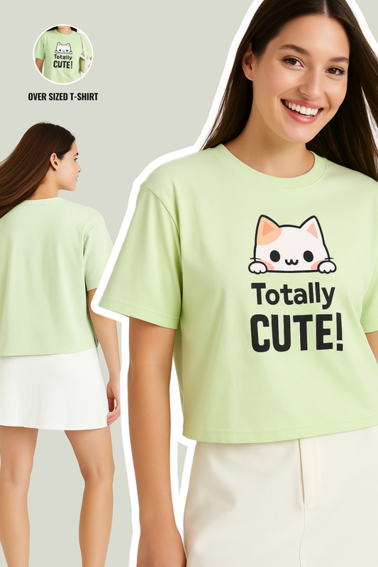 Totally Cute Kitty Oversized T-Shirt